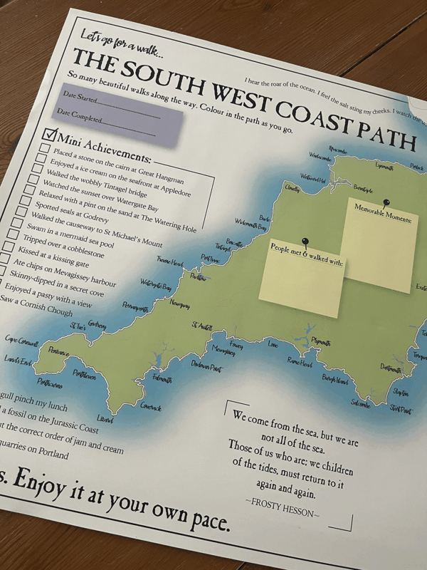 South West Coast Path Poster Print